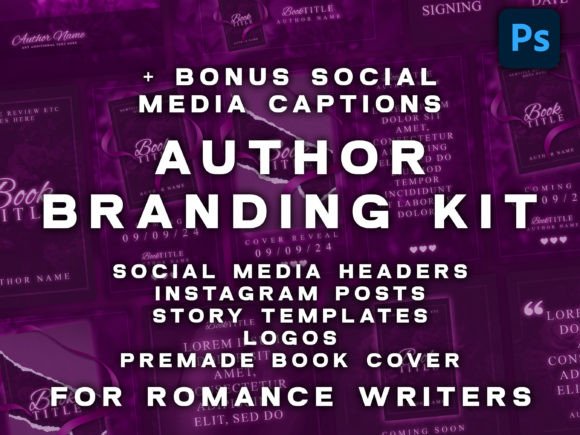 Elevate Your Book Marketing with the Romance Book Social Media Templates Kit
