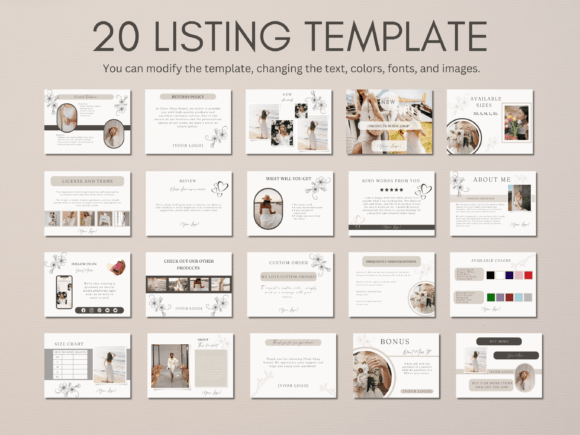 Elevate Your Etsy Presence with Minimalist Listing Templates