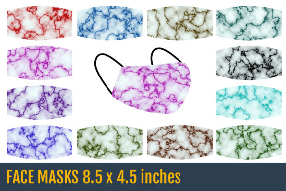 Face Masks Templates, Rainbow Marble: A Designerβs Asset