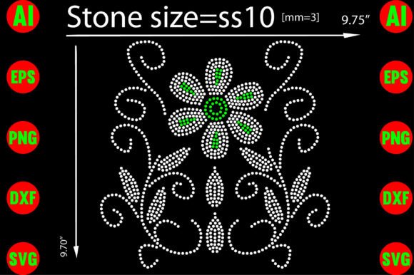 Flower Rhinestone Templates Design: Versatile Graphic Assets