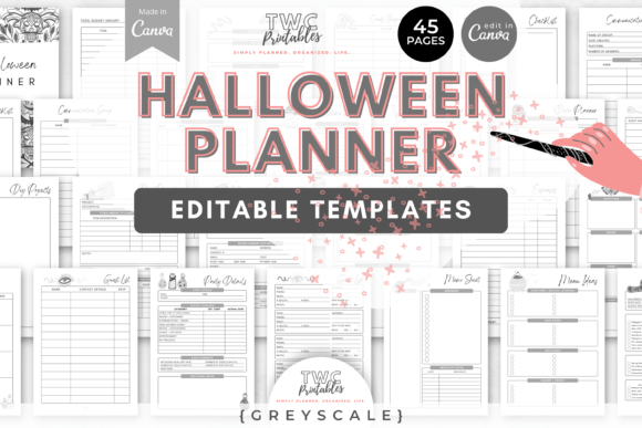 Master Your Spooky Season with Halloween Planner Canva Templates GREYSC