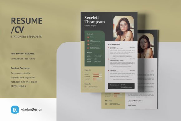 Streamline Your Job Search with Resume CV PSD Templates Vol 198