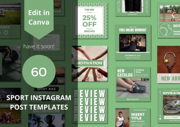 Streamline Your Sports Content with 60 Canva Templates